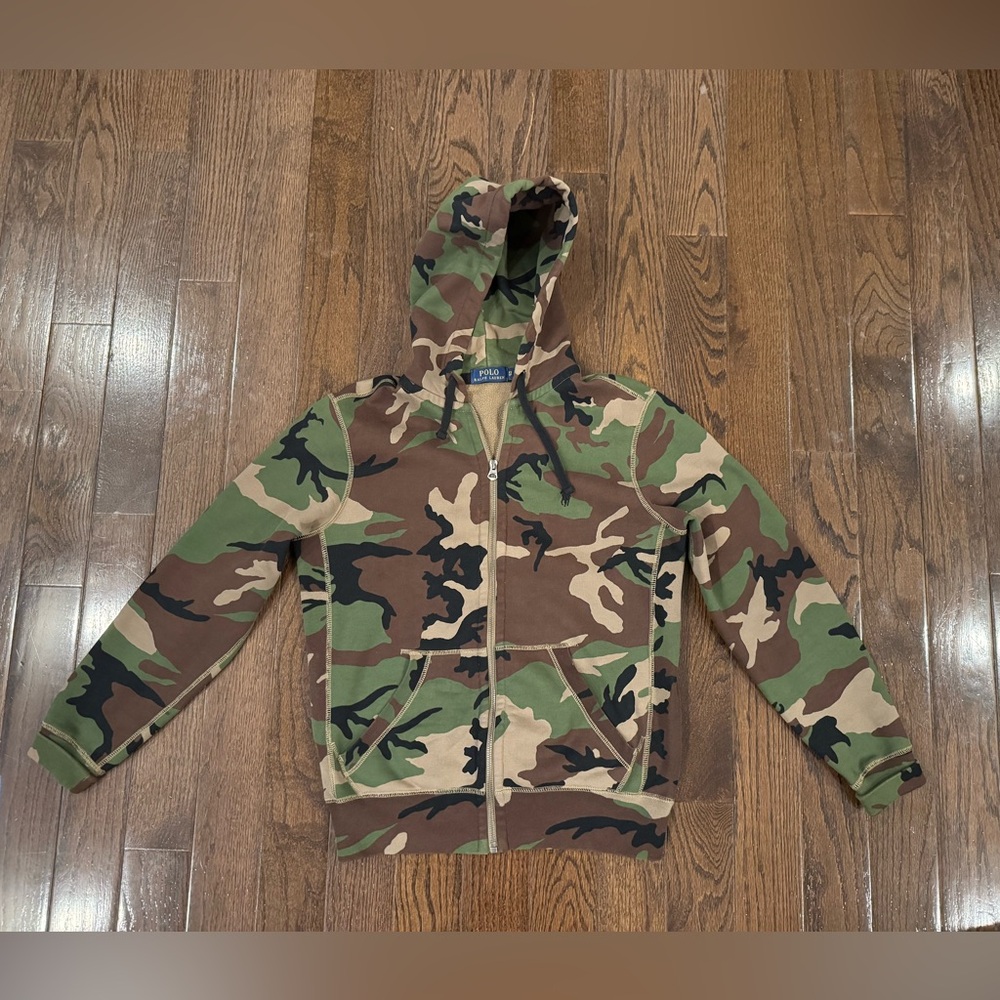 Ralph Lauren Heavy Camouflage Zip-Up Hoodie Size XS